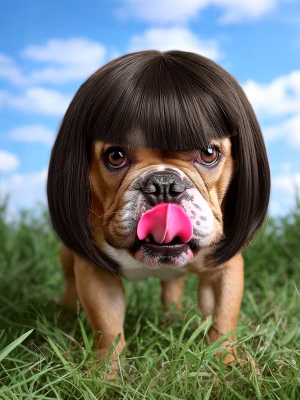 Pet Wig Costume Dog Cat Adjustable Halloween Dress Up S, M or L NEW